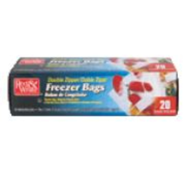 Red & White - Snap Freezer Bags - Quart