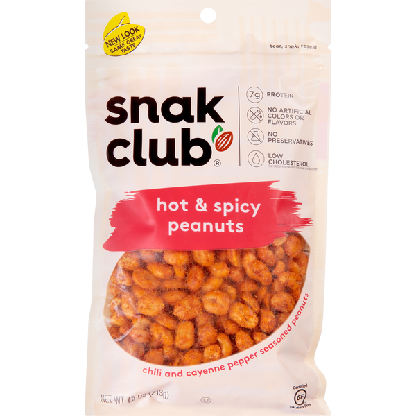 Snak Club Peanuts, Hot & Spicy (7.5 oz) Instacart