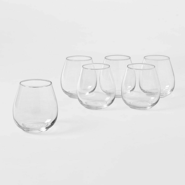 Target Made By Design 16-Ounce Glass Stackable Stemless Wine Glasses  Same-Day Delivery | Instacart