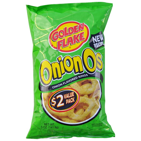 Golden Flake Onion Os Onion Flavored Snack (5 oz) from Greer's Instacart