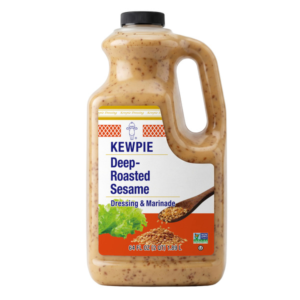 kewpie dressing Deep Roasted Sesame & Marinade, Japanese-Style Salad Dressing with Creamy Umami Flavor, Non-GMO, Kosher, 30 fl oz Bottle : Grocery & Gourmet Food roasted sesame seeds Kewpie Creamy Deep Roasted Sesame