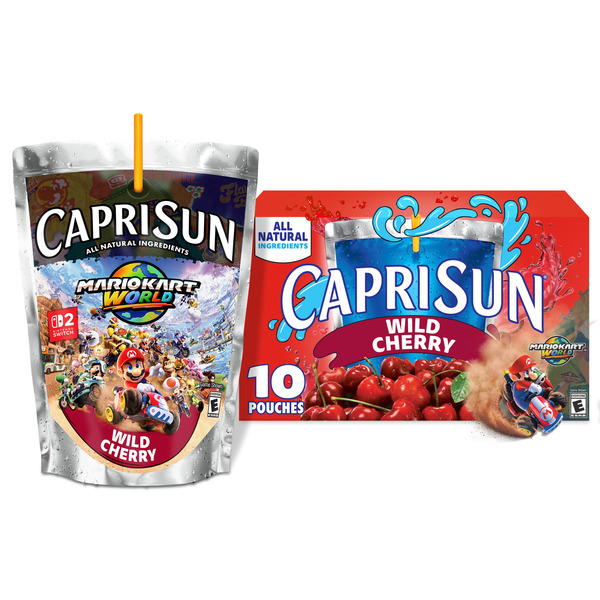 Capri Sun Wild Cherry Naturally Flavored Juice Drink Blend Same