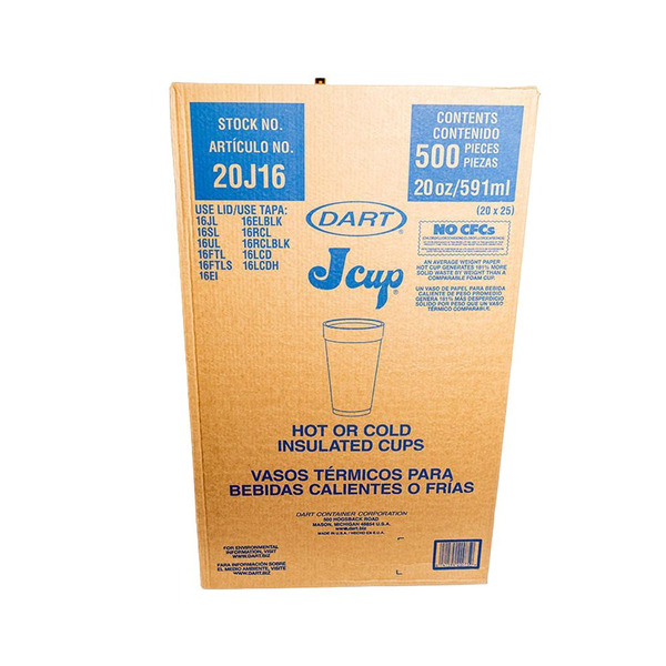 Dart - 20J16 - 20 oz Tall Foam Cup - 500 ct