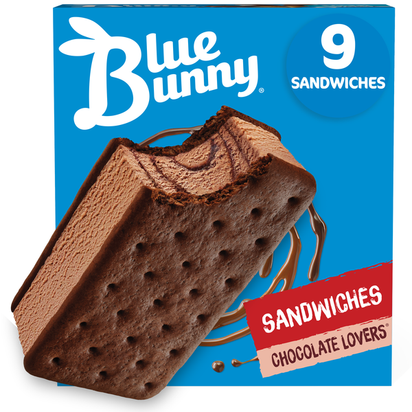Blue Bunny Chocolate Lovers Sandwiches