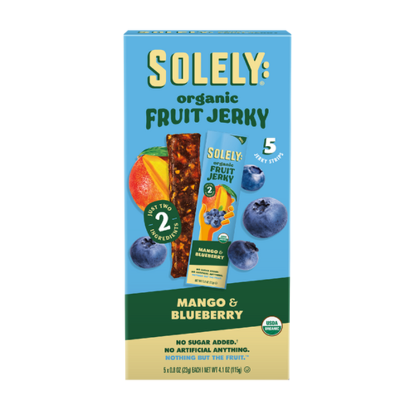 Solely Organic Mango & Blueberry Fruit Jerky 5 Pack