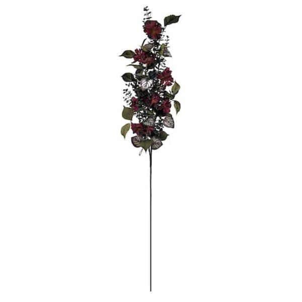 Ashland Red Hydrangea & Leaves Mix Oversized Stem
