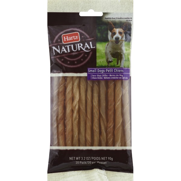 Hartz Rawhide Chew, Natural, Small Dogs (20 each) Instacart
