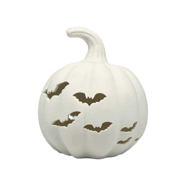 Make Market Pumpkin With Bats DIY Ceramic LED Décor