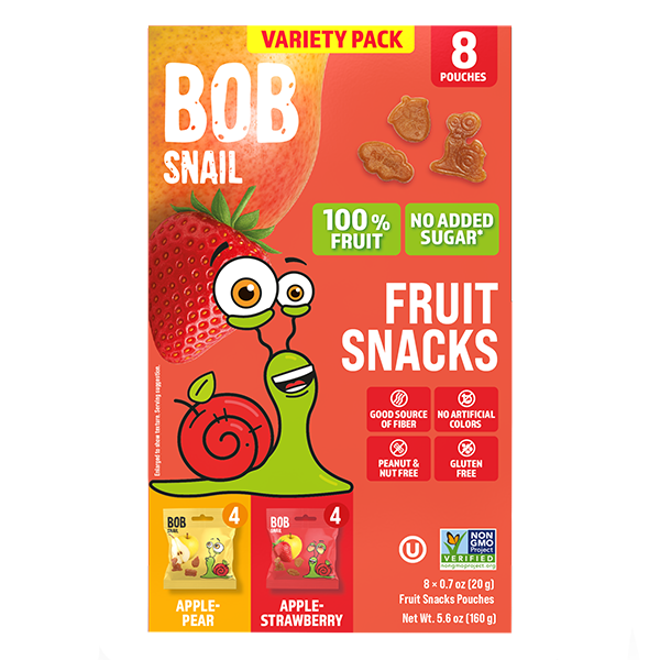 Bob Snail Apple-Pear & Apple-Strawberry Fruit Snacks Variety Pack