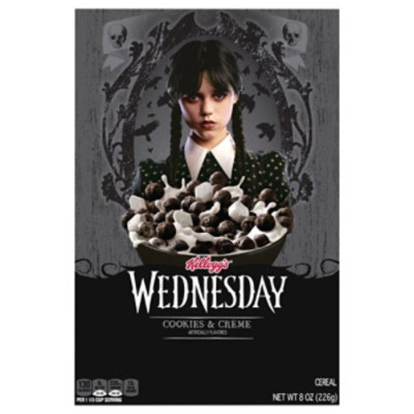 Kellogg's Wednesday Breakfast Cereal, Kids Cereal, Family Breakfast, Cookies and Creme,  Box (1 Box)