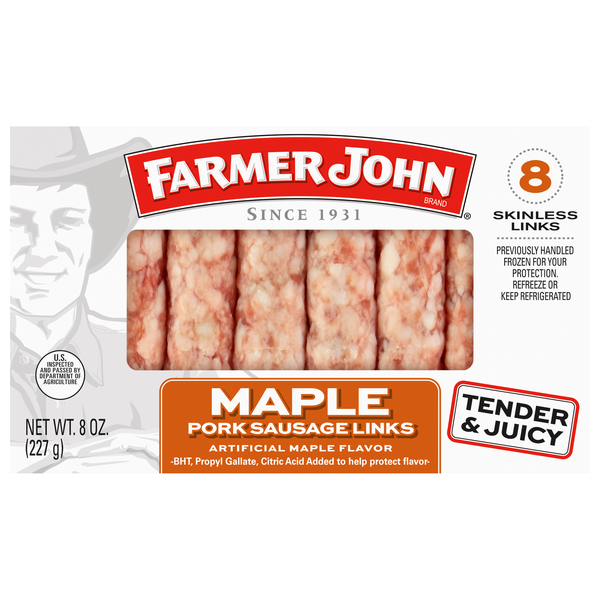 Farmer John Pork Sausage Links, Maple