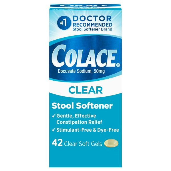 Colace Stool Softener, Clear, 50 mg, Soft Gels Same-Day Delivery or ...