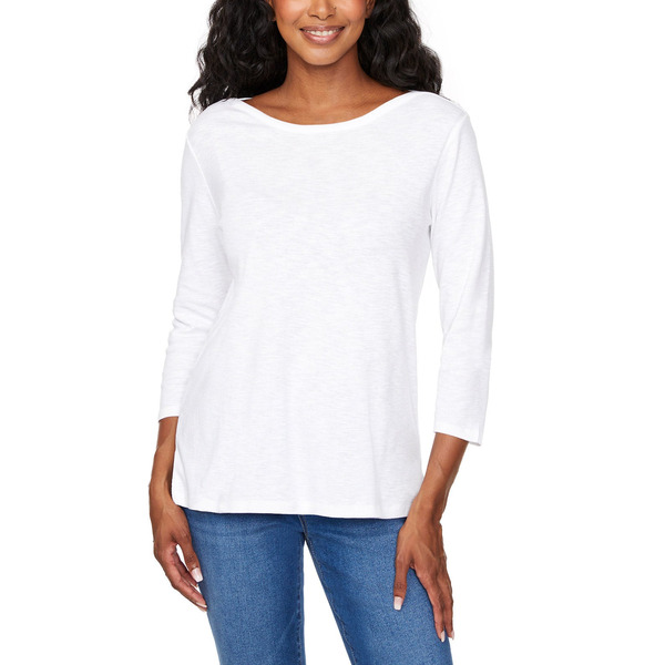Kirkland Signature Ladies' 3/4 Sleeve Cotton Slub Tee