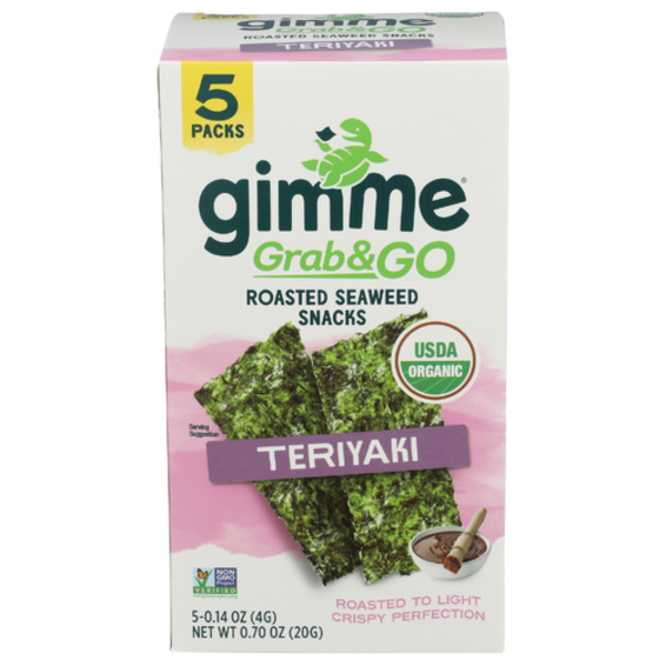 Gimme Health Foods Organic Teriyaki Grab & Go Roasted Seaweed