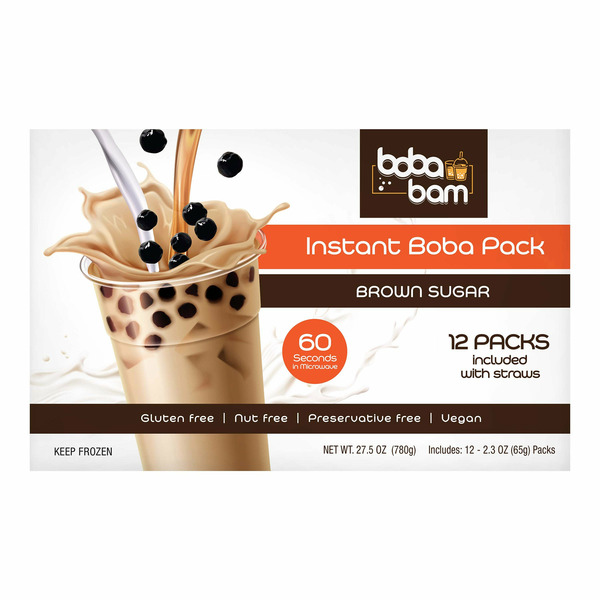 Boba Bam Instant Boba Pack Brown Sugar, 12-count Same-Day Delivery | Costco