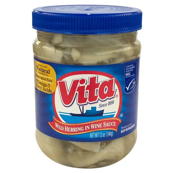 Vita Wild Herring In Wine Sauce (12 oz) from Mariano's Instacart