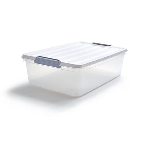 TRU RED 31.7 Quart Clear Latch Lid Storage Tote