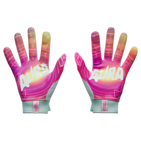 Under Armour Blur Limited Edition Aura Youth Receivers Gloves, M - Refresh Mint