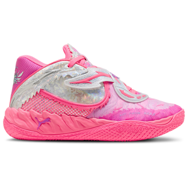 PUMA LaMelo Ball MB.05 Basketball Shoes, Size M9.5/W11.0, Medium/D - Pink & Silver