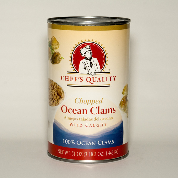 Chef's Quality - Chopped Ocean Clams - 51 oz Cans