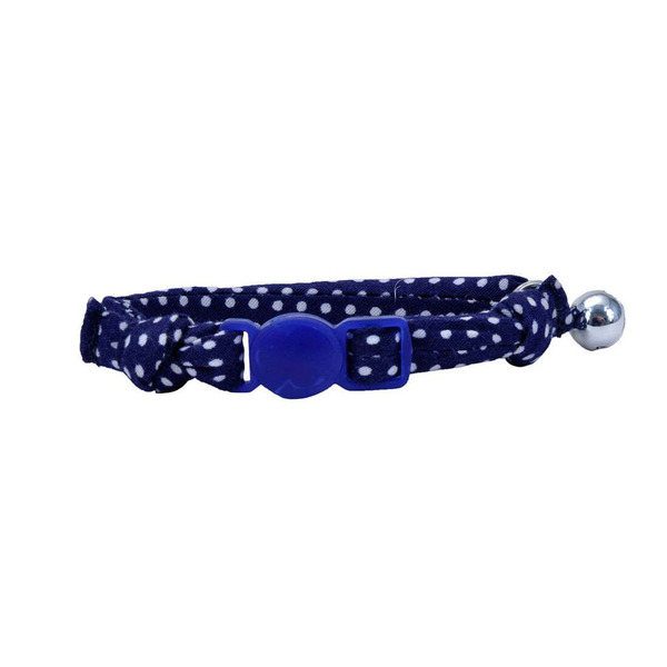 Li'l Pals Navy Dots Round Kitten Collar