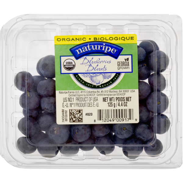 naturipe Blueberries Organic, Carton (125 g) Instacart