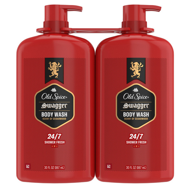 Old Spice Men's Swagger Body Wash Pump, Cedarwood Scent Same-Day