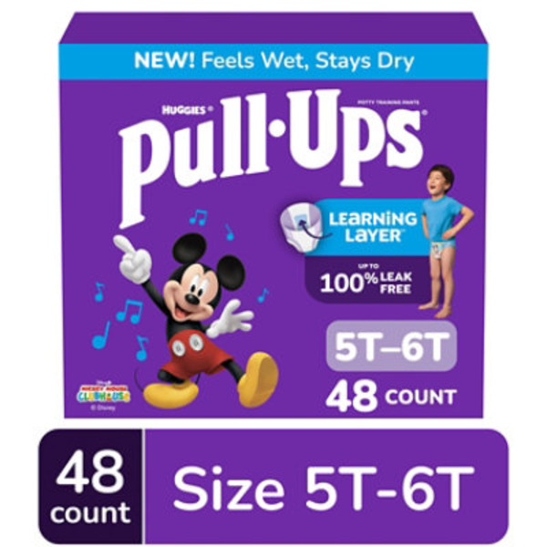 Pull-Ups Boys' Potty Training Pants, 5T-6T (50+ lbs)