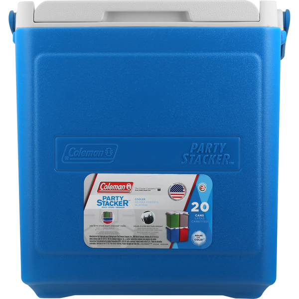 Coleman Cooler, Party Stacker, Blue, 20 Cans Same-Day Delivery or