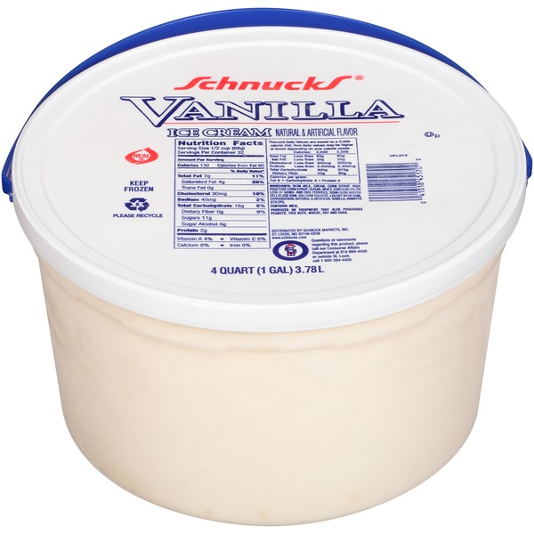 Schnucks Vanilla Ice Cream (4 qt) from Schnucks Instacart