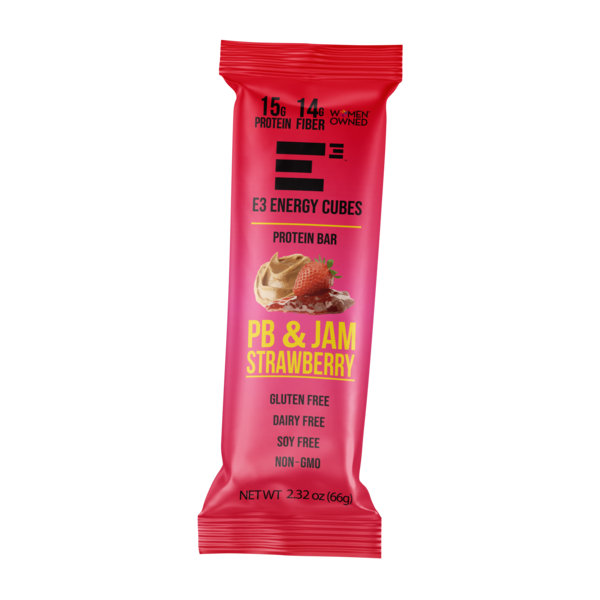 E3 Energy Cubes Protein Bar PB&J Strawberry Protein Bar Same-Day