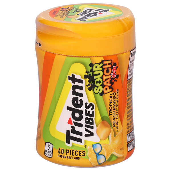 Trident Gum, Sugar Free, Tropical Peach Mango, Sour Patch Kids