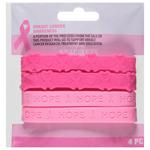 Breast Cancer Awareness Pink Wrist Band Wristband Breast Cancer