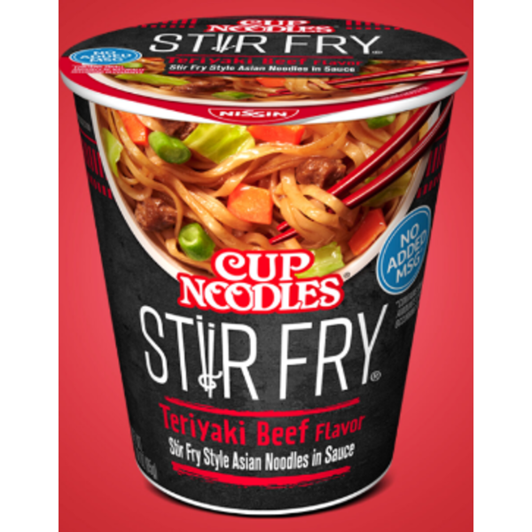 Nissin - Cup Noodles Stir Fry, Teriyaki Beef - 3oz/6ct