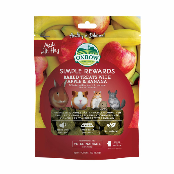 Petco Oxbow Apple & Banana Simple Rewards Baked Treats SameDay