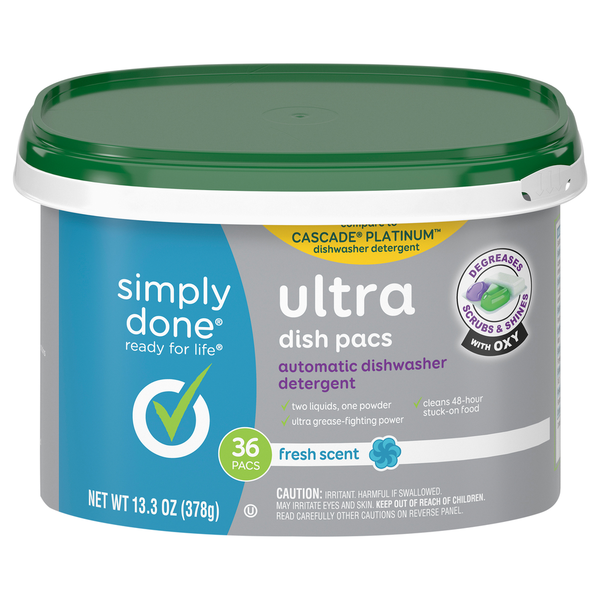 Simply Done Dish Pacs, Ultra, Fresh Scent Same-Day Delivery or