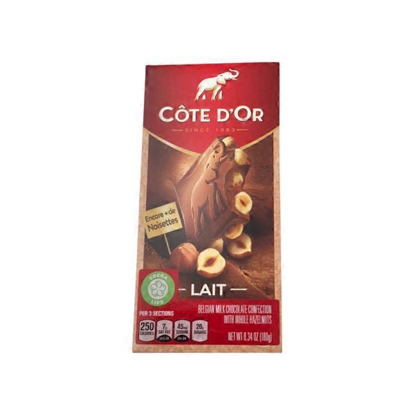 Cote D'or Bloc Lait Noisettes Entieres Belgian Milk Chocolate