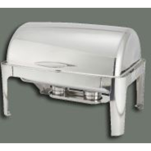 Winco 601 Madison Chafer, 8 quart, full size, 18/10 stainless steel frame, roll top