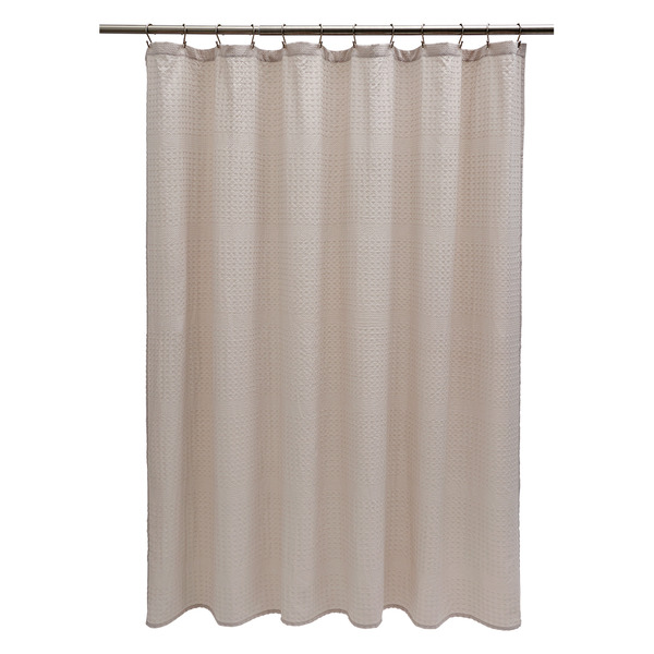 ALDI Huntington Home Waffle Weave Luxury Shower Curtain Gray SameDay