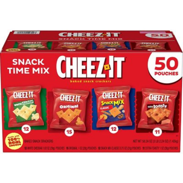TOO cheeseTOOgether チフンセット Cheez-It Variety Pack Baked Snack Crackers, Lunch Snacks, 50 Count