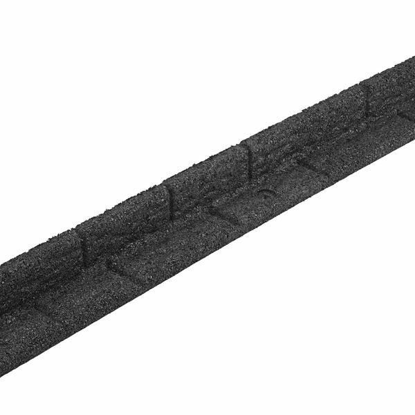 Ground Smart 4-ft x 3-in Black Rubber Landscape edging section with stakes