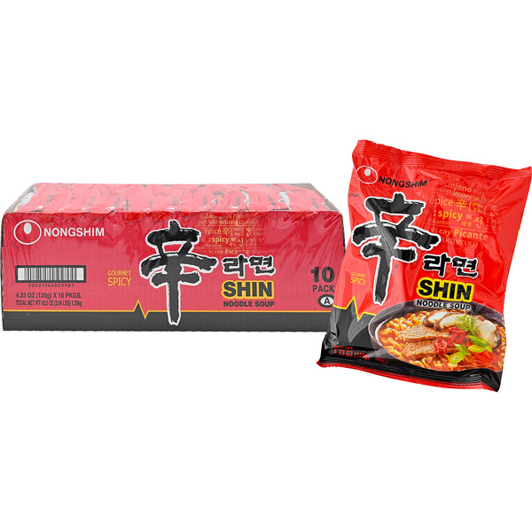 Nongshim Noodle Soup, Gourmet Spicy, Shin