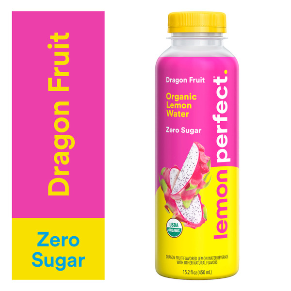 Lemon Perfect Dragon Fruit, Flavored Lemon Water Organic Zero