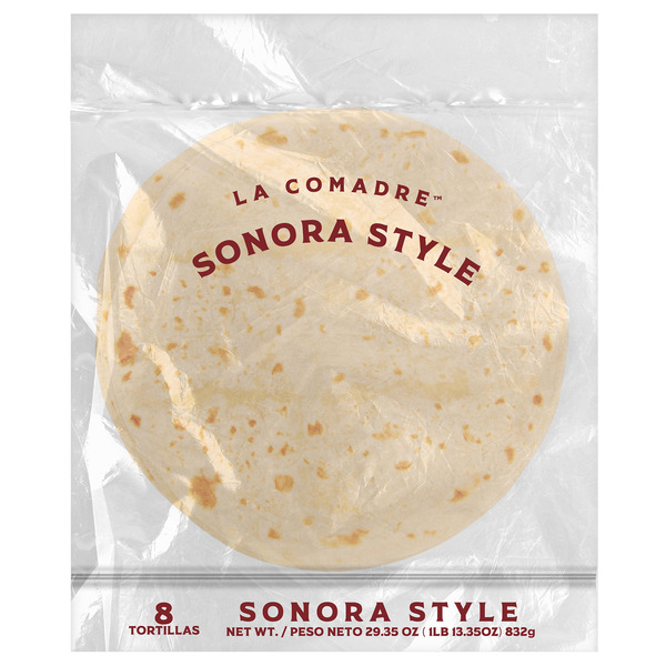 La Comadre Sonora Style Flour Tortillas,  Burrito Size, 8 Count