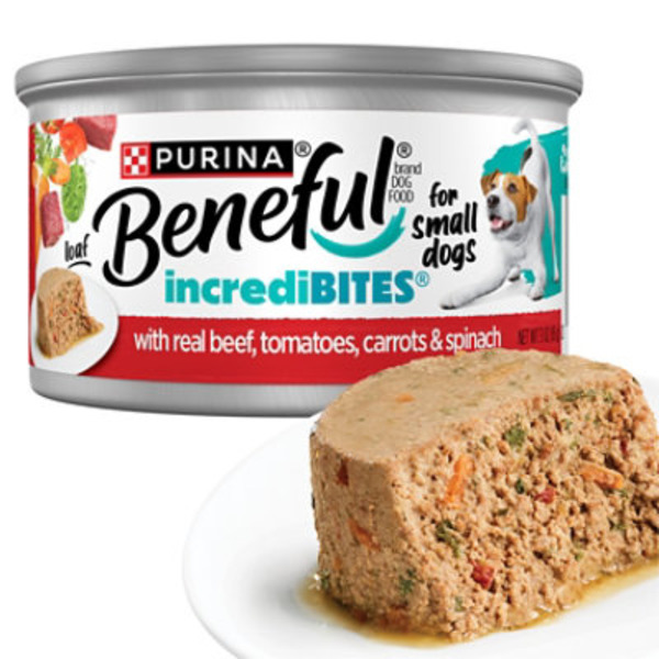 Purina Beneful Small Breed Wet Dog Food, Incredibites Loaf With Real Beef Recipe