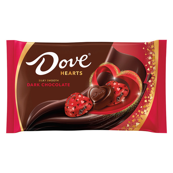 Dove PROMISES Dark Chocolate Valentines Day Candy Hearts Gift Bag
