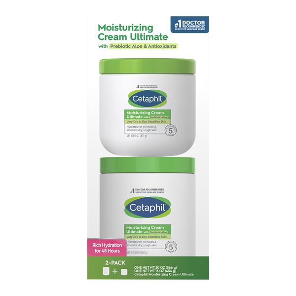 Cetaphil Moisturizing Cream Ultimate, 20 oz + 16 oz