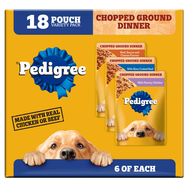 Pedigree Chopped Ground Dinner Variety Pack Dog Food