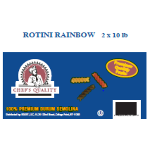 Chef's Quality - Rainbow Rotini Pasta - 2/10 lbs