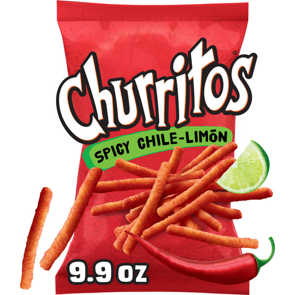 Churritos Spicy Chile-Limon 9.9 oz Sharing Size Bag, Hot Chili